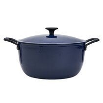 Trustmade 4.5 QT Cast Iron Dutch Oven, Enamel Coated Cookware Pot with Self  Basting Lid for Home Baking, Braiser, Cooking, Aqua