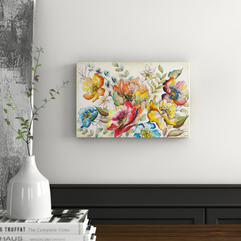 Floral Garden Sketch III by Tre Sorelle Studios - Wrapped Canvas Print, 25.4cm H x 38.1cm W
