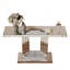 Console miroir de 47 pouces avec motif de lignes assemblées à la main