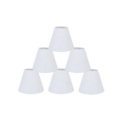 Abat-jour lustre crème 3 x 6 x 5 Rydenia, ensemble de 6