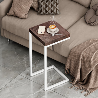 C Shape Rustic Side Table