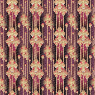 Tapis décoratif mauve à motif géométrique Pilcher