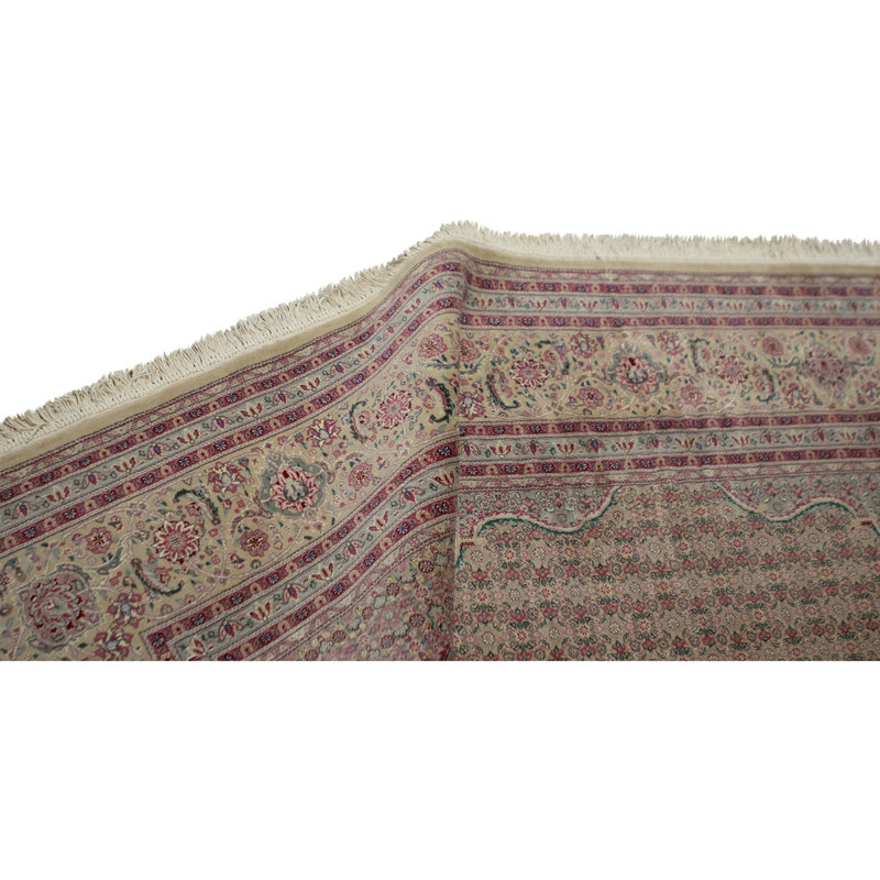 Tapis rectangulaire en laine noué à la main