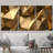 Luxury Abstract Polygonal Background 3D Effect Rendering Canvas 3 Pieces Print-56497834