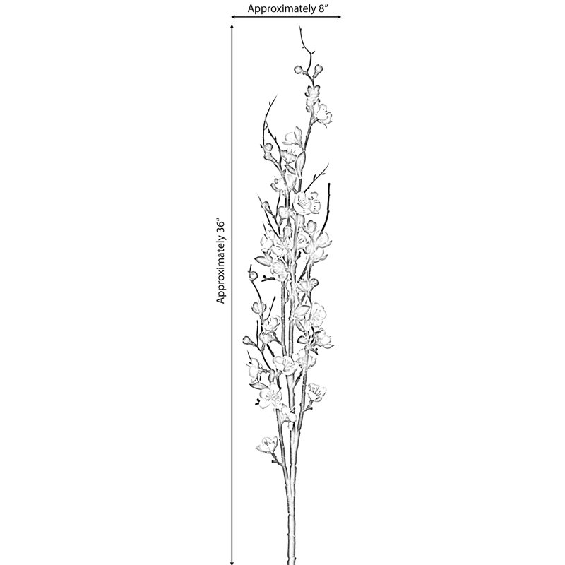 Arrangement floral fleurs de cerisier pêche