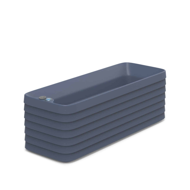 Boîte à fleurs Slat TruDrop, Marine, H 12 po x l 35 po x P 13 po