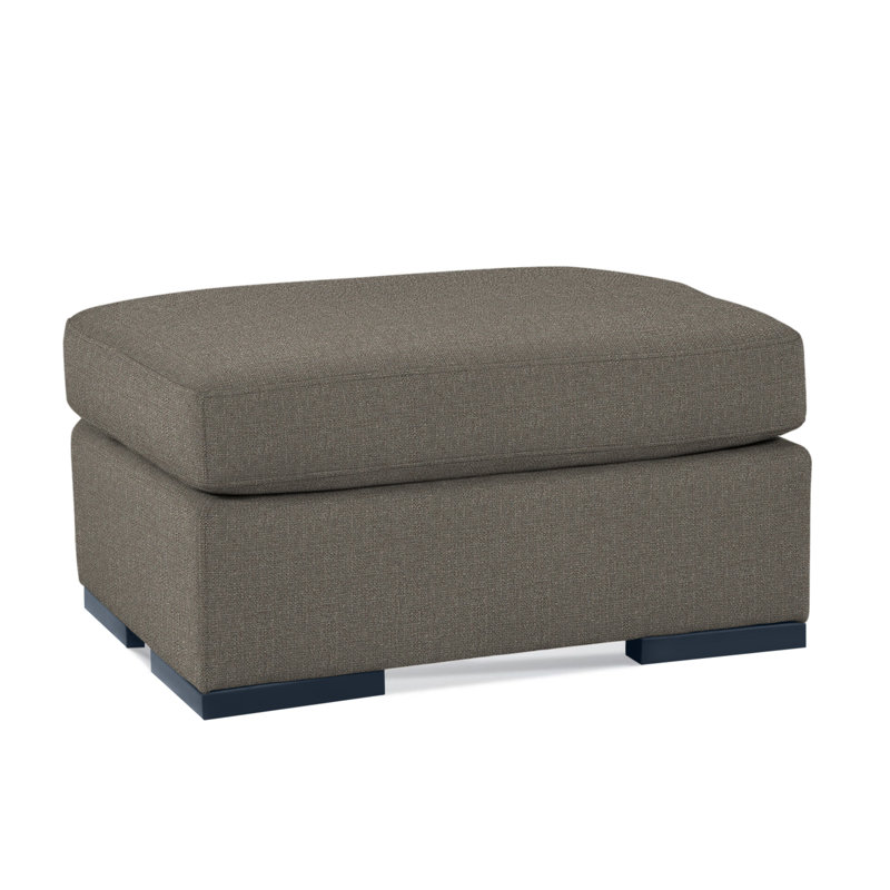 Memphis Ottoman, Gray Sugar Performance; 0863-84, Frost White