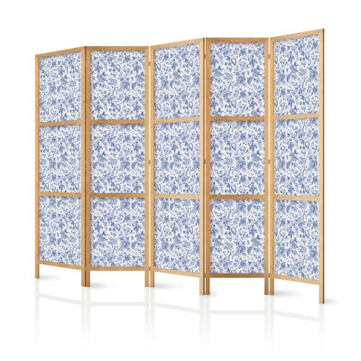 171cm H Solid Wood Folding Room Divider