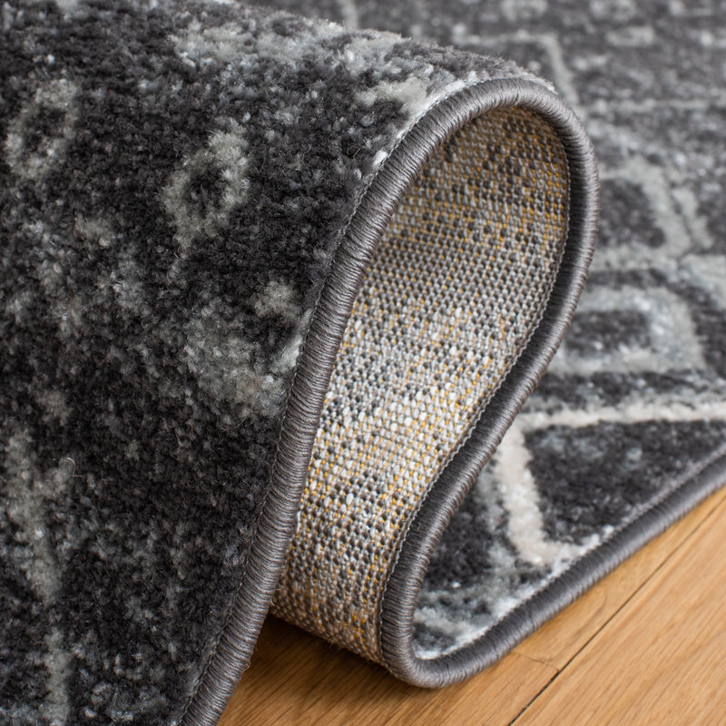 Tapis performance Goode Southwestern, Rond 8 pi, Dark Grey/Light Grey