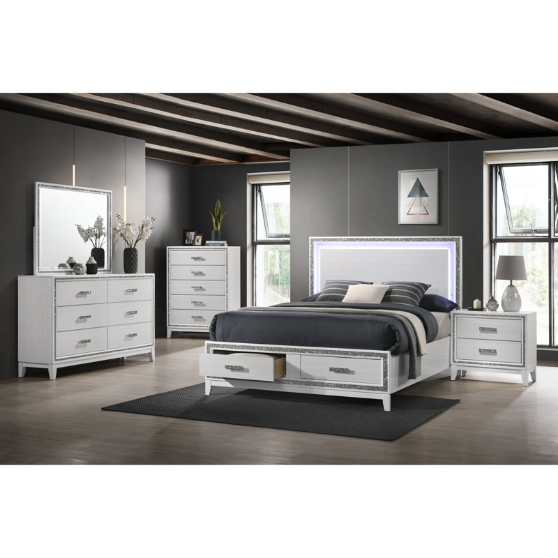 Table de chevet almeria, Blanc