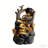 Squirrel Outdoor Water Fountain With Lights, Resin Tree Stump And Pouring Jug For Patio, Yard, And Porch Decor