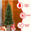 Arbre de Noël illuminé 4 pi avec base scintillante - 100 lumières DEL multicolores, 396 pointes, baies rouges et pommes de pin, branches pleines en PE / PVC, pot lumineux festif