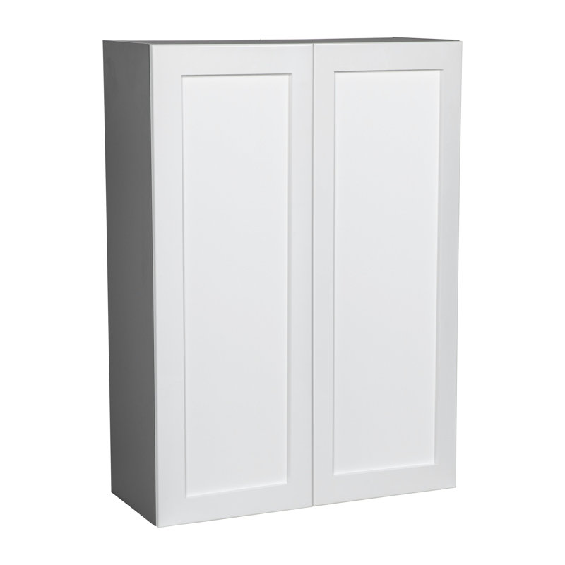 Armoire murale ouverte en panneau de particules l 36 po x P 12 po x H WALLKITCHENS , H 42 po x l 36 po, Blanc mat