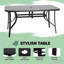 Ensemble de conversation d'extérieur, ensemble de table et chaises de salle à manger de patio, ensemble de mobilier de patio 8 pièces-947643613-947643603