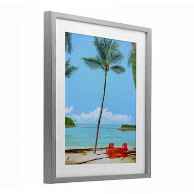«Dreaming Of Palm Trees», reproduction sous verre encadrée, conception de John Jaster