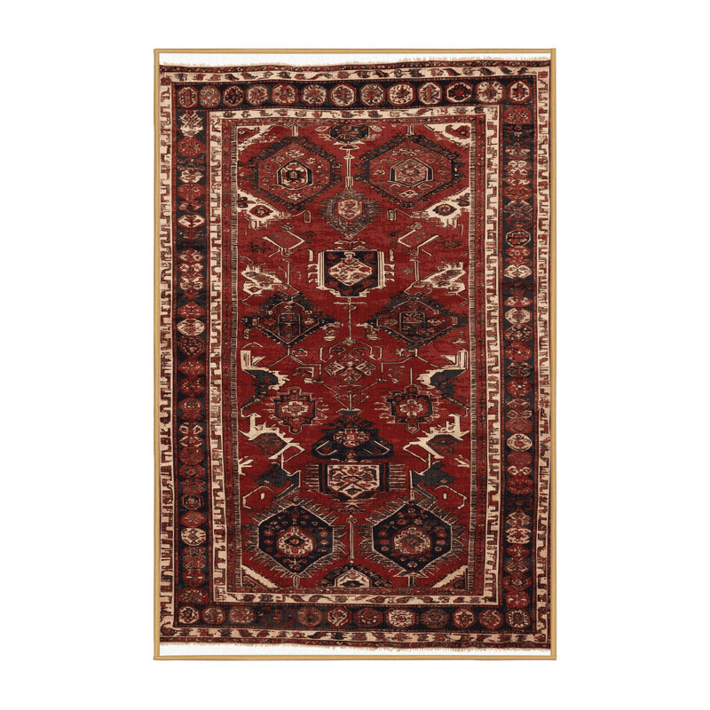 Tapis brun turc lavable à la machine, Tapis de couloir 2 pi x 5 pi