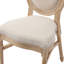 Chaises de salle à manger de style champêtre beige haut de gamme Amando, chaises rembourrées à dossier rond, techniques de tréfilage et de sculpture-1343588443