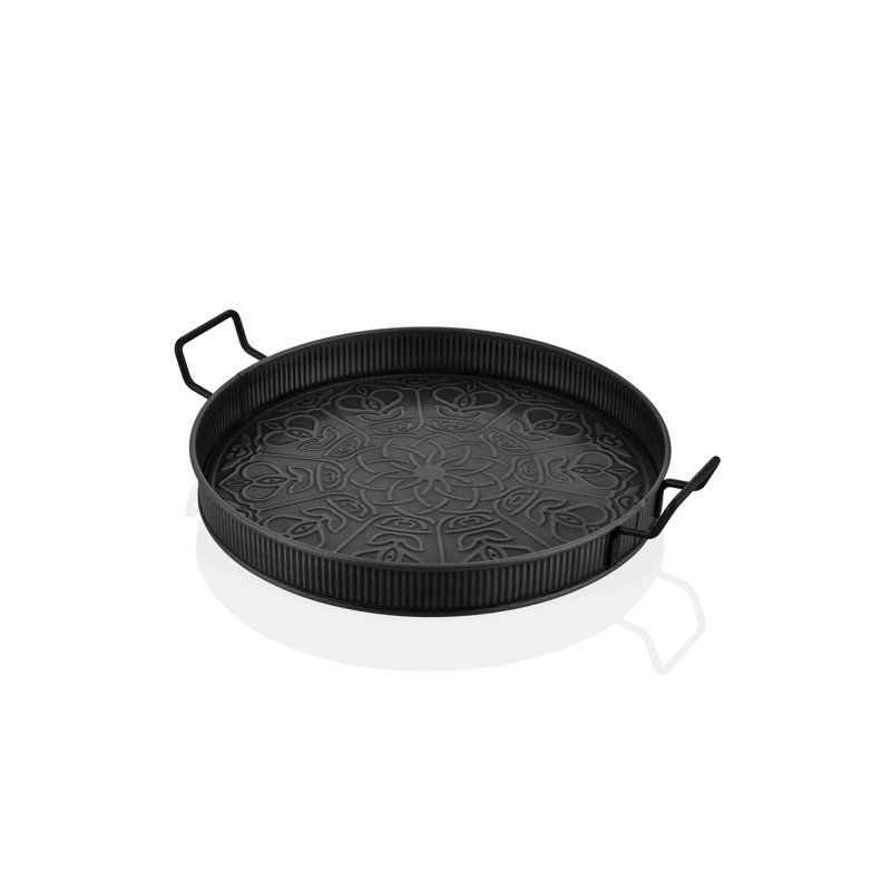 Ruqayyah Metal Tray, Black