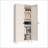 Cabinets 71'' Metal Storage Cabinet with 2 Doors, Lock &amp; Adjustable Shelves | Beige | Bedroom | Scandinavian