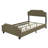 Upholstered Linen Queen Bed Frame, Platform Bed With Curved Shape Headboard And Footboard, Metal Frame With Wood Slat Support, Headboard Height Adjustable, No Box Spring Needed,  Chocolate
