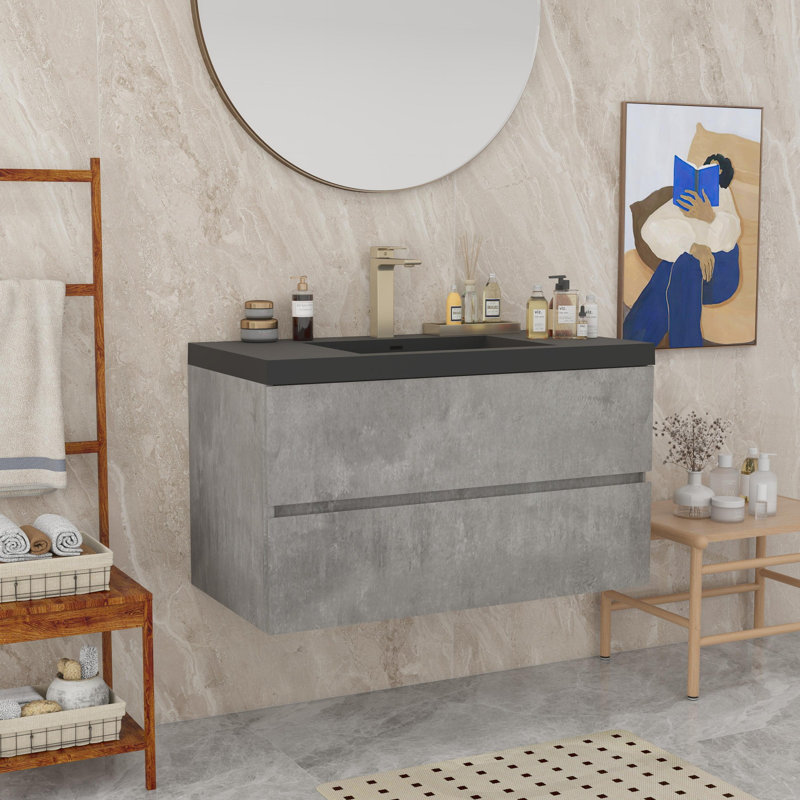 Bathroom Vanity with Resin Basin
