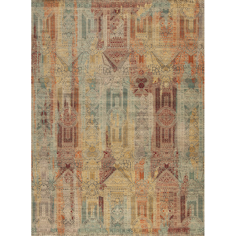 Mayfair Wool Patchwork Area Rug, Rectangle 8' x 10'