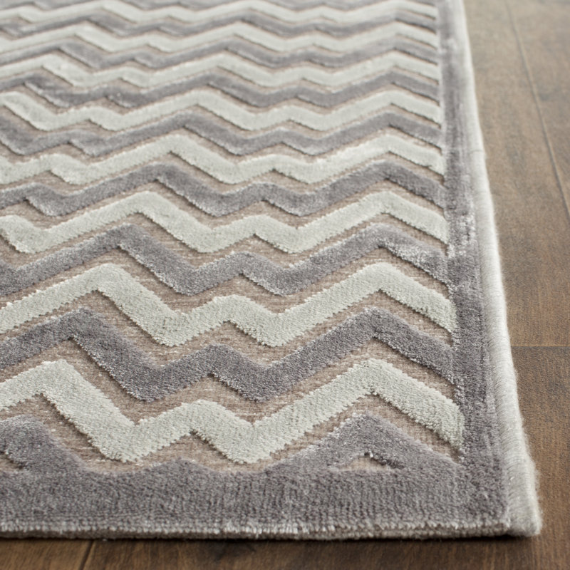 Drew Performance Chevron Rug, Round 6'7"