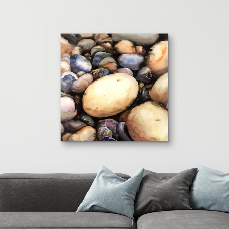 Beach pebbles - 32"x32" art on canvas