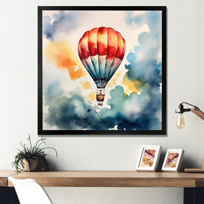 " Hot Air Ballon Colorful Ascent " Print