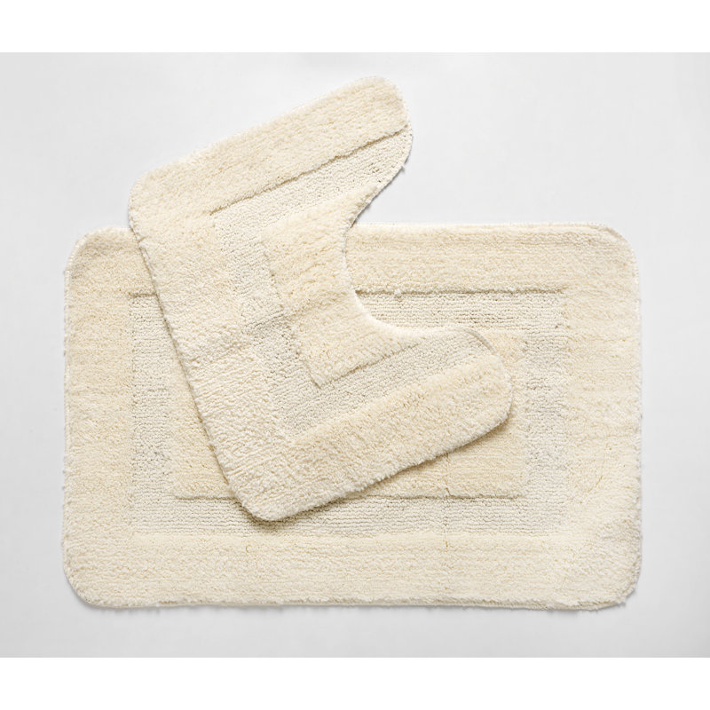 Eunji Non-Slip Bath Rug, Cream