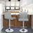 Double Needle PU Leather Height Adjustable Swivel Barstools With Back and Armrest-776664625-797610344