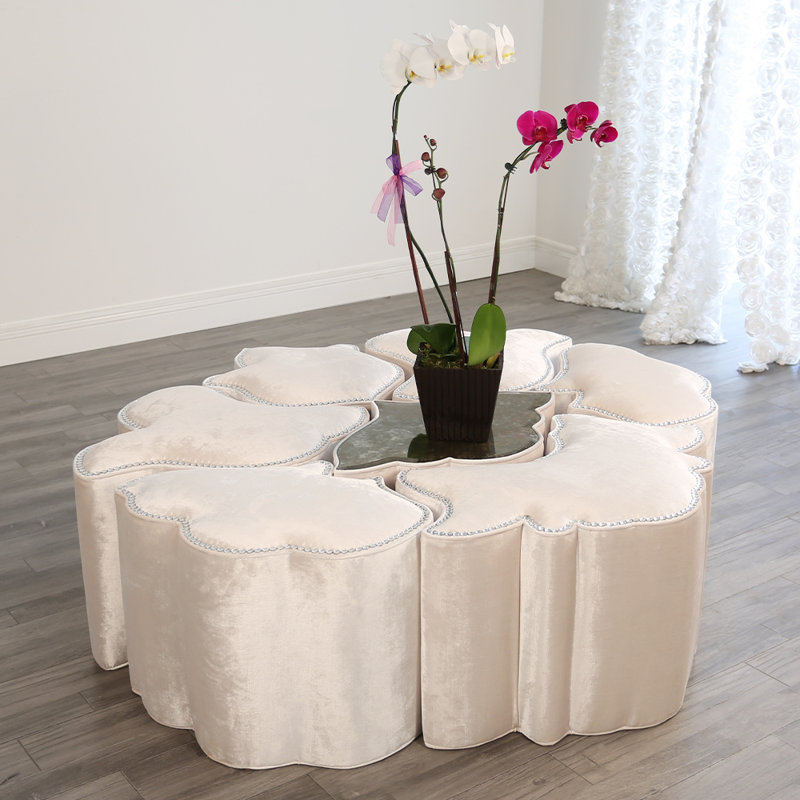 Fabu Novelty Ottoman, Purple Velvet