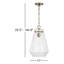 Luminaire suspendu géométrique à 1 lumière Annie-1509859429