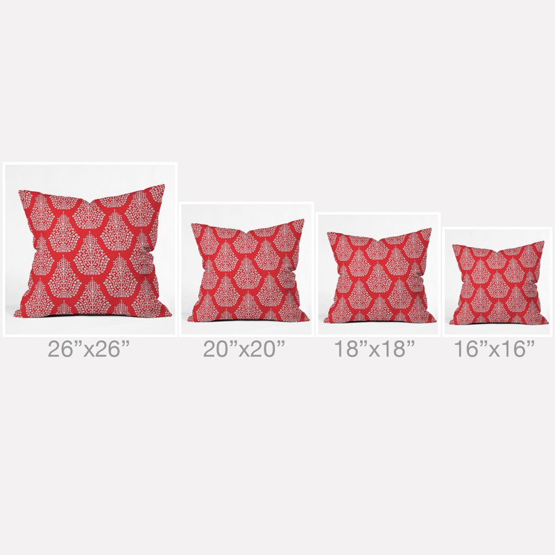 Coussin décoratif intérieur/extérieur rites, 16 po x 16 po