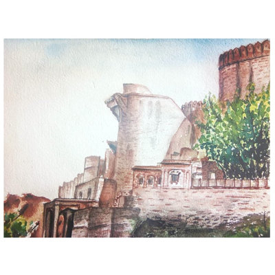 Mehrangarh Fort Watercolor Painting | Artwork by Amit Suthar