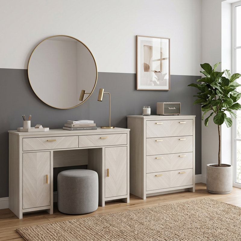 Bonny 2 Piece Bedroom Storage Set, New White