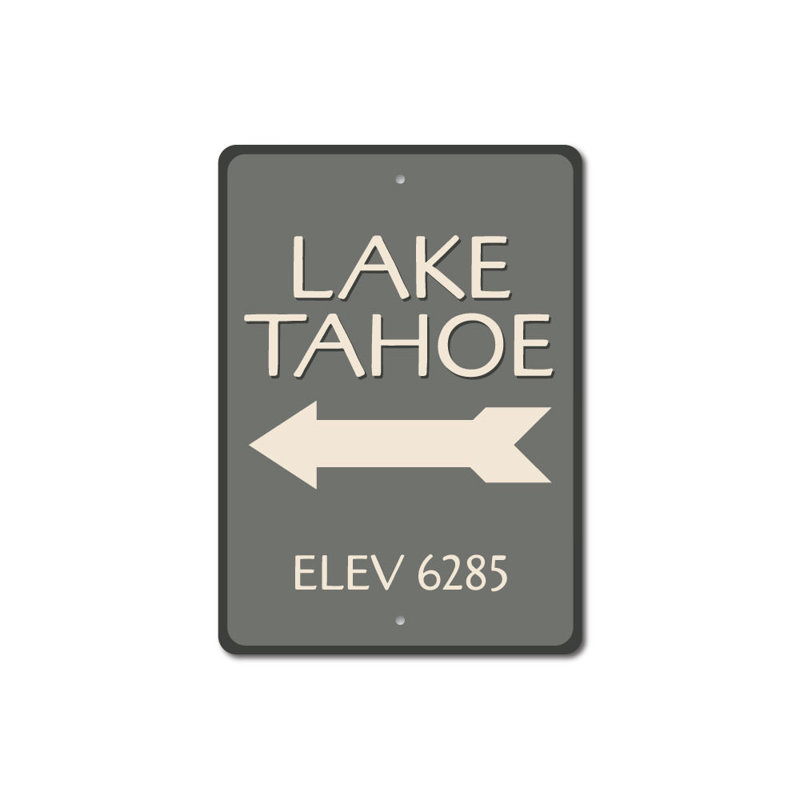 Plaque en aluminium Lake Tahoe, H 18 po x l 12 po x P 0,06 po