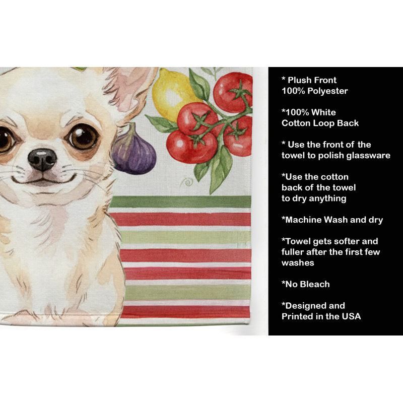 Serviette de cuisine crème chihuahua, Cream Chihuahua
