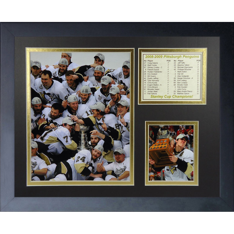 Souvenirs encadrée « 2009 pittsburgh penguins champions-célébration »