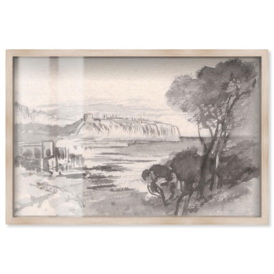 Vue à travers une boîte-cadre Monaco, paysages rétro par Art Remedy