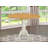 Philipston Modern Kitchen Table - a Round Dining Table Top with Dropleaf & Pedestal Base, 42x42 Inch, Oak & Linen White-1623425132-1639237193