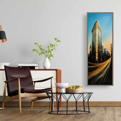 Flatiron Building in Light - Contemporary Cities Canvas Art