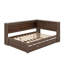 Lit de jour en bois pleine grandeur avec tablettes, DEL et lit gigogne-1886992651