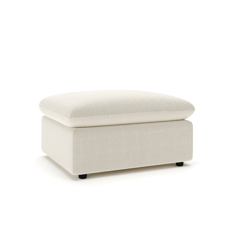 Repose-pieds Kallie, Tissu performance bouclé Davis Pearl