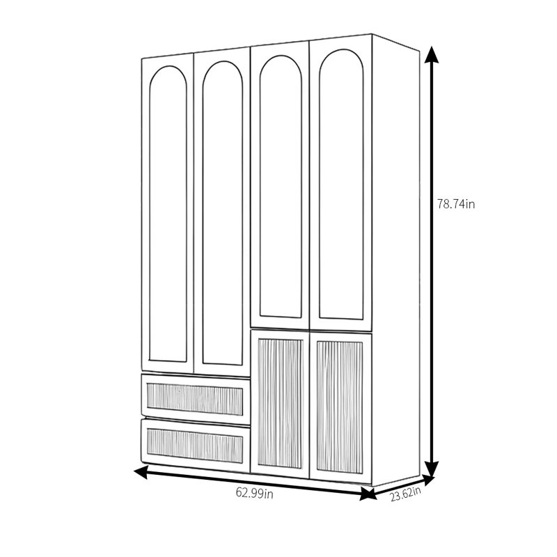 Armoire rétro française, H 79 po x l 63 po x P 24 po