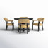 Resendez 4 - Person Trestle Dining Set