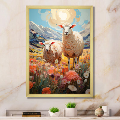 " Sheep Whimsical Grazing "