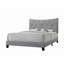 Grand lit Venacha en tissu gris