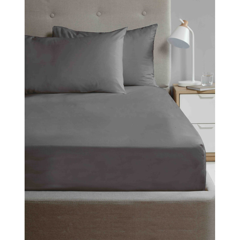 Microfiber Percale Housewife Pillow Case, Charcoal