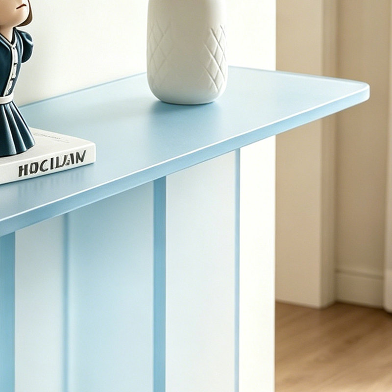Console en acrylique givré, 31.5" H x 39.37" W x 11.81" D, Blue, Blue, Blue